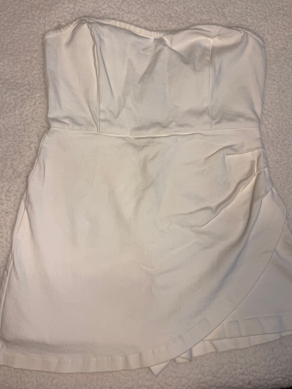 Flying Tomato Strapless White Romper